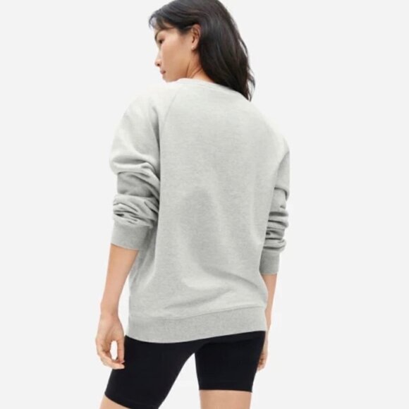 EVERLANE The Unisex French Terry Pullover Crew Heathered Gray Size S - Picture 4 of 11